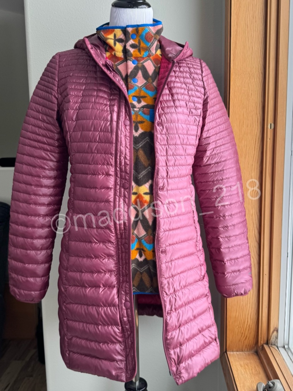 Patagonia Lightweight Fiona Parka Small Oxblood Red 600-fill down Windproof S - Picture 7 of 14